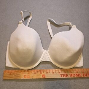 Fruit of the Loom Bra 38D White T-Shirt Underwire Padded Molded Cups